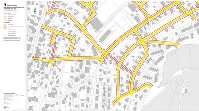 Bau- und Strassenlinienplan<br>Sappeten, Bubendorf